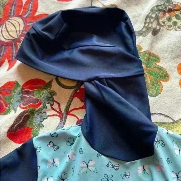ODASDO Girl Modest Swimwear Islamic Burkini Full Cover Skirted Top - Picture 3 of 8